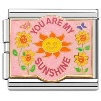 CT5257 You Are My Sunshine Pink Mega Italian Charm