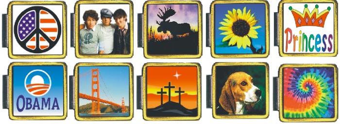 Gold Trim Photo Charms Save On Sale