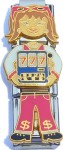 Casino Chick with Brown Hair Charm Chick Italian Charm