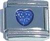 CL1078b Heart in Blue Italian Charm