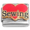 CT1633 Sewing on Red Heart Italian Charm