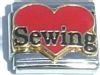 CT1633 Sewing on Red Heart Italian Charm