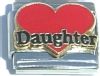 CT1651 Daughter on Red Heart Italian Charm