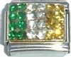CT1824 Flag of Ireland with Crystals Italian Charm