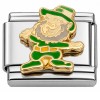 CT3351 Leprechaun Smiling Italian Charm