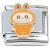 CT4411 Cute Monster Eyes Open Orange Italian Charm