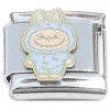 CT4417 Cute Monster Eyes Closed Periwinkle Italian Charm