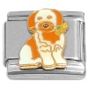 CT4771 St Bernard Puppy Flower Italian Charm