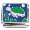 CT4824 Sea Turtle on Blue Seaturtle Italian Charm