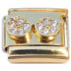 CT4840 Bling Sunglasses Goldtone Base Italian Charm