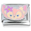 CT4879 Cute Dog Face Flower Italian Charm