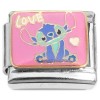 CT4883 Stitch Love Pink Italian Charm