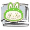 CT4898 Cute Monster Face Green Italian Charm