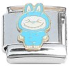 CT4906 Cute Monster Eyes Closed Blue Italian Charm