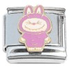 CT4907 Cute Monster Eyes Closed Purple Italian Charm