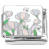 CT4910 Pink Purple Flowers on White Italian Charm