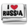 CT4927 I Love Russia Italian Charm