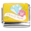CT4937 Proud Mom Banner Flower Italian Charm