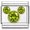 August Mouse Ear Birthstone Italian Charm