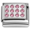 CT7816 Pink Bling Pattern Italian Charm