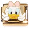 CT7825 Cute Girl Duck Gold Trim Italian Charm