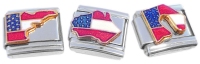 CT7996 Assorted Red White Blue States Italian Charms