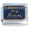CT8060 In Memory of my Son on Black Italian Charm