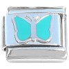 CT8092 Teal Color Butterfly Italian Charm