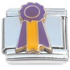 CT8152 Award Ribbon Purple Yellow Italian Charm