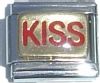 Kiss (red on gold)