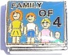 Famil of 4 on Blue