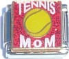 Tennis Mom on Red Italian Charm