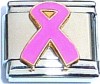 Big Pink Ribbon Italian Charm
