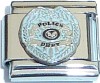 Police Dept Badge Italian Charm