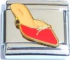 Red Designer Shoe Italian Charm