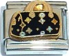 Black Designer Purse Italian Charm
