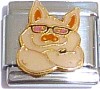 Pig with Glasses Italian Charm