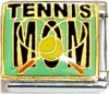 Tennis Mom on Green Italian Charm