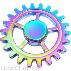 fidget spinner metal rainbow cog spinners toys