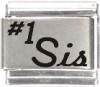 NO012 Number 1 Sis Laser Italian Charm