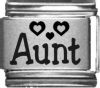 H025a Aunt with Hearts Laser Italian Charm