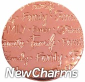 DR902 Rose Gold BIG Handwritten Family Disk