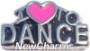 H1594 I Love To Dance Floating Locket Charm