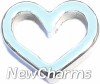 H3100 Silver Open Heart Floating Locket Charm