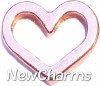 H3102 Rose Gold Open Heart Floating Locket Charm