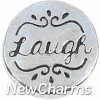 H3505 Laugh Silver Circle Floating Locket Charm