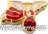 Angel With Stone Floating Locket Charm