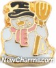 Snowman With Broom Floating Locket Charm