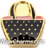 H1634 Black Purse Floating Locket Charm