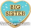 Big Sister On Blue Floating Locket Charm